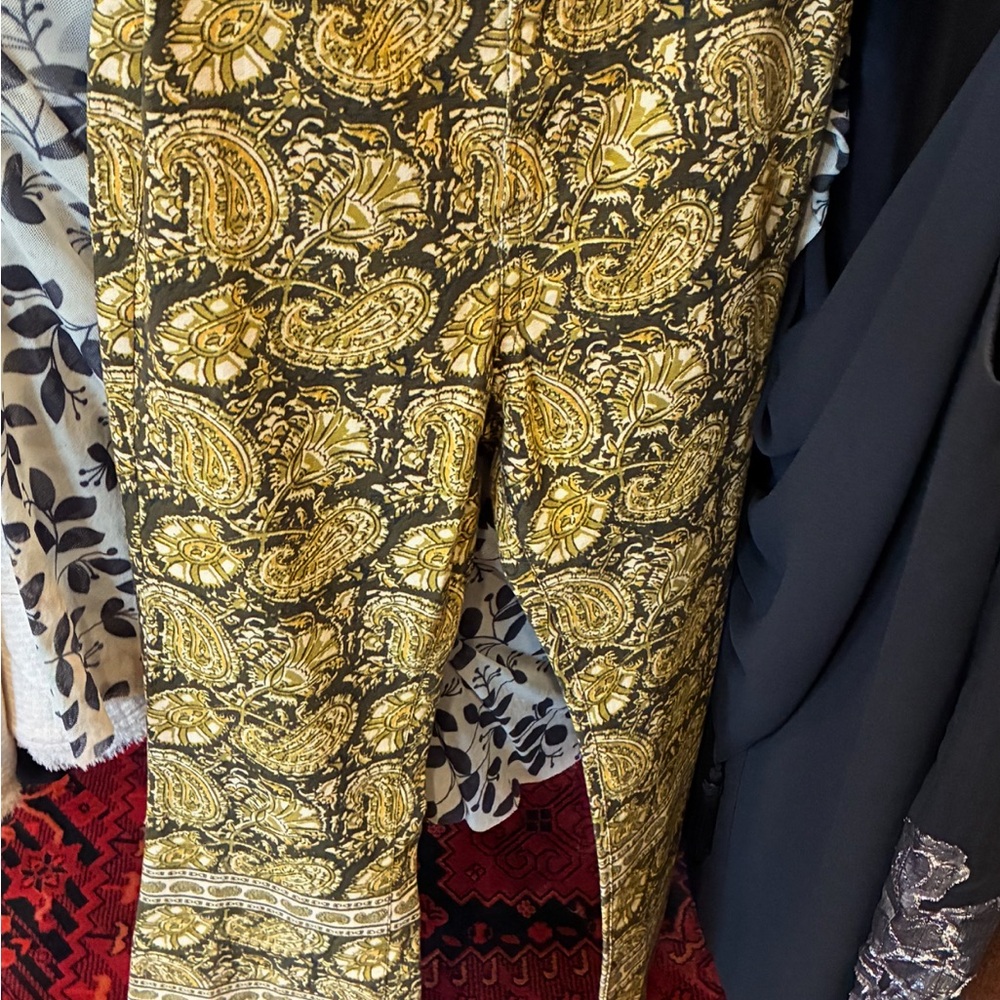 Gold & Black Paisley Women’s Pants